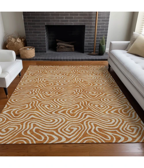 Addison Rugs Chantille Orange ACN1030 5ft. x 7ft.6in. Rect. Rug