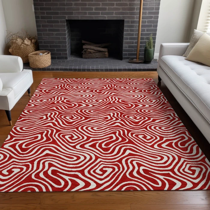 Addison Rugs Chantille Red ACN1030 5ft. x 7ft.6in. Rect. Rug