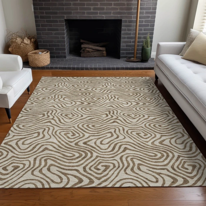 Addison Rugs Chantille Brown ACN1031 9ft. x 12ft. Rect. Rug