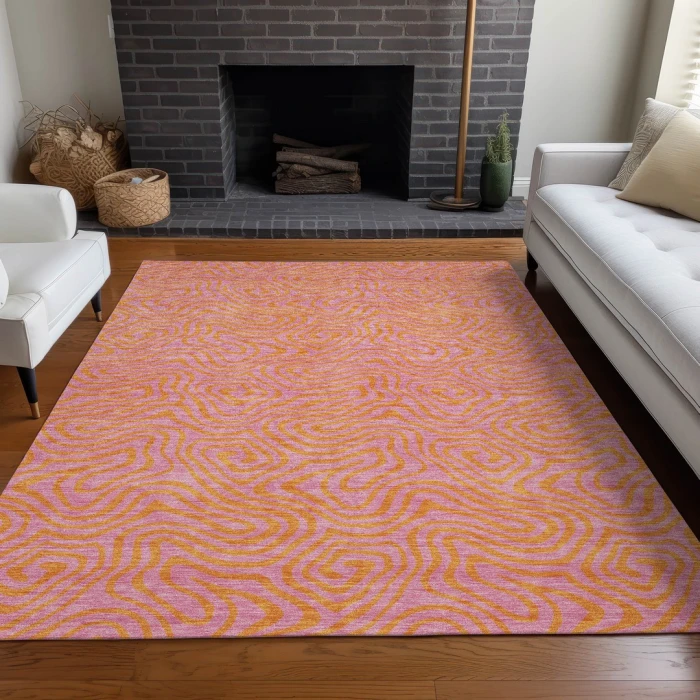 Addison Rugs Chantille Pink ACN1031 9ft. x 12ft. Rect. Rug