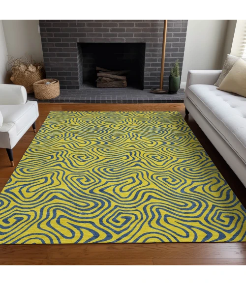 Addison Rugs Chantille Gold ACN1031 5ft. x 7ft.6in. Rect. Rug