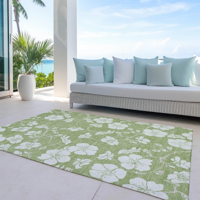 Addison Rugs Chantille Green ACN1032 8ft. x 10ft. Rect. Rug