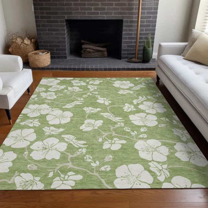 Addison Rugs Chantille Green ACN1032 8ft. x 10ft. Rect. Rug