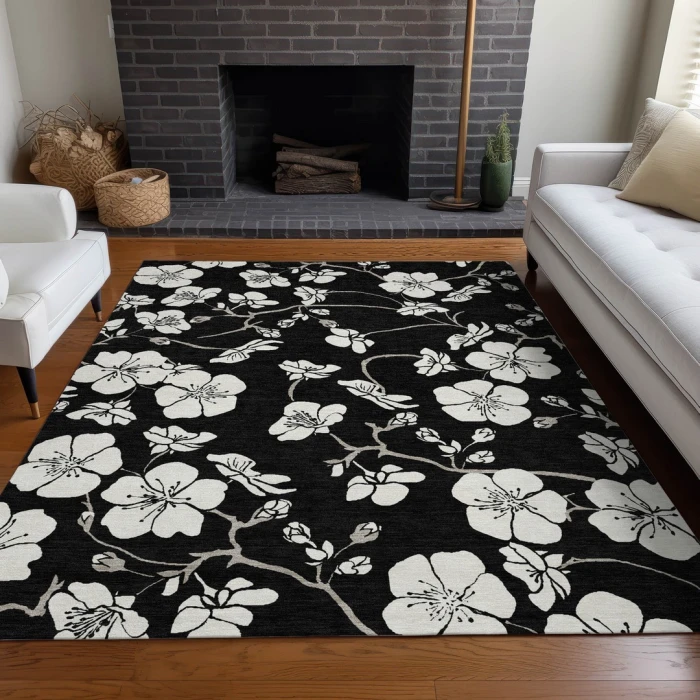 Addison Rugs Chantille Black ACN1032 8ft. x 10ft. Rect. Rug
