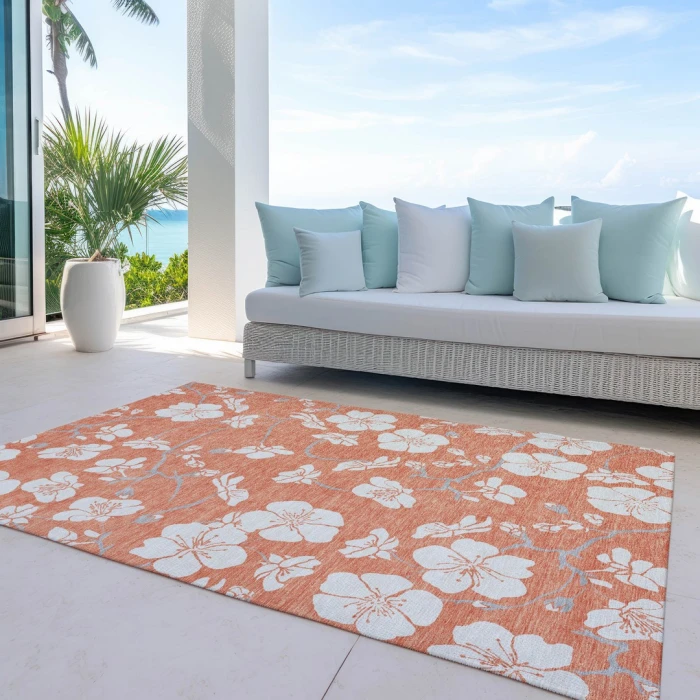 Addison Rugs Chantille Orange ACN1032 9ft. x 12ft. Rect. Rug