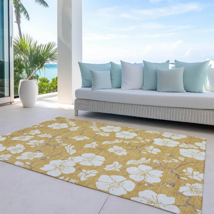 Addison Rugs Chantille Gold ACN1032 5ft. x 7ft.6in. Rect. Rug