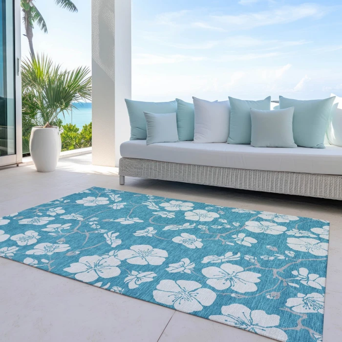 Addison Rugs Chantille Teal ACN1032 9ft. x 12ft. Rect. Rug