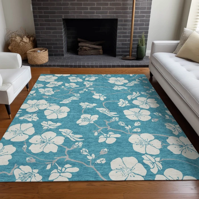 Addison Rugs Chantille Teal ACN1032 9ft. x 12ft. Rect. Rug
