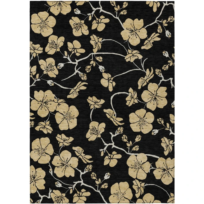 Addison Rugs Chantille Black ACN1034 5ft. x 7ft.6in. Rect. Rug