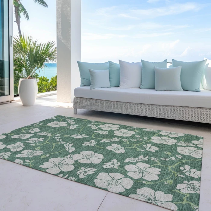 Addison Rugs Chantille Green ACN1034 5ft. x 7ft.6in. Rect. Rug