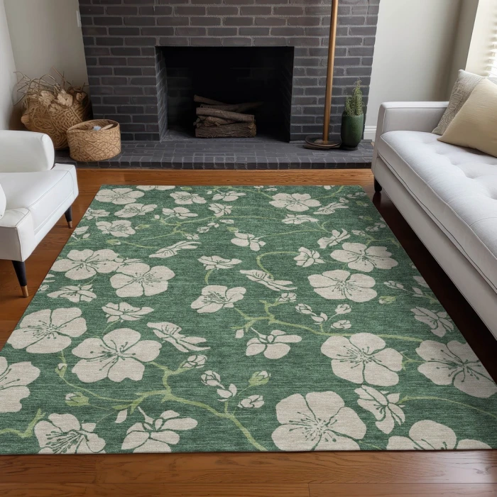 Addison Rugs Chantille Green ACN1034 5ft. x 7ft.6in. Rect. Rug