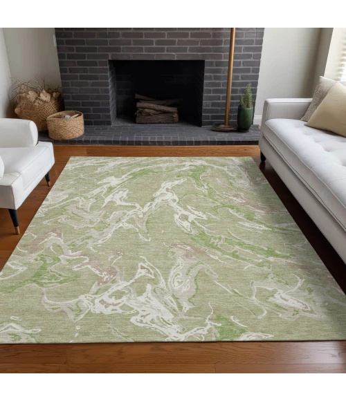 Addison Rugs Chantille Green ACN1035 5ft. x 7ft.6in. Rect. Rug