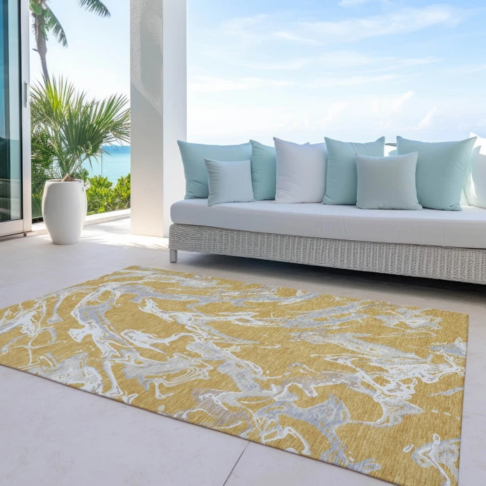 Addison Rugs Chantille Gold ACN1035 5ft. x 7ft.6in. Rect. Rug