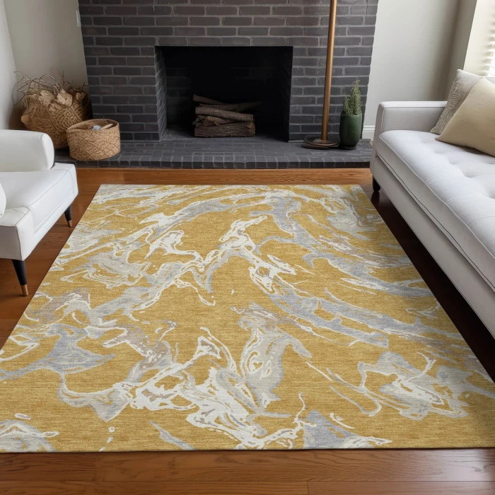 Addison Rugs Chantille Gold ACN1035 5ft. x 7ft.6in. Rect. Rug