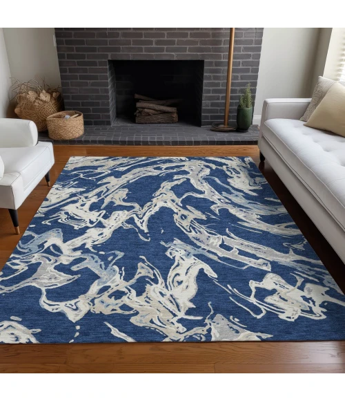 Addison Rugs Chantille Blue ACN1035 8ft. x 10ft. Rect. Rug