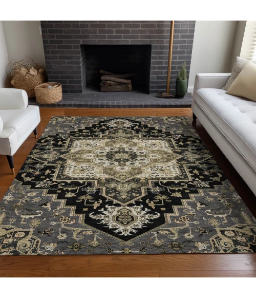 Addison Rugs Chantille Black ACN1036 8ft. x 10ft. Rect. Rug