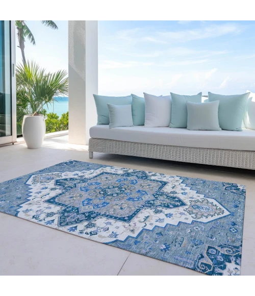 Addison Rugs Chantille Blue ACN1036 9ft. x 12ft. Rect. Rug