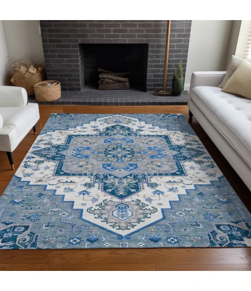Addison Rugs Chantille Blue ACN1036 9ft. x 12ft. Rect. Rug