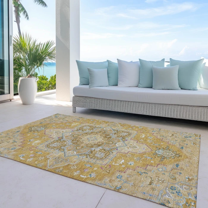 Addison Rugs Chantille Gold ACN1036 8ft. x 10ft. Rect. Rug