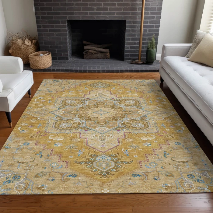 Addison Rugs Chantille Gold ACN1036 8ft. x 10ft. Rect. Rug