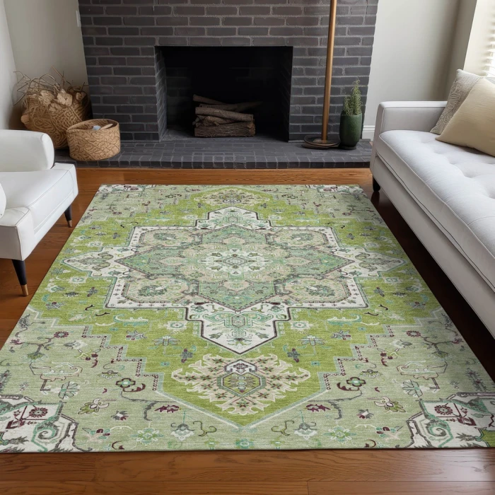 Addison Rugs Chantille Green ACN1036 8ft. x 10ft. Rect. Rug
