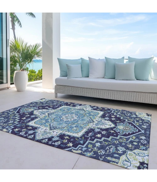 Addison Rugs Chantille Blue ACN1036 9ft. x 12ft. Rect. Rug