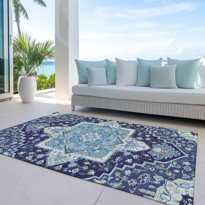 Addison Rugs Chantille Blue ACN1036 8ft. x 10ft. Rect. Rug