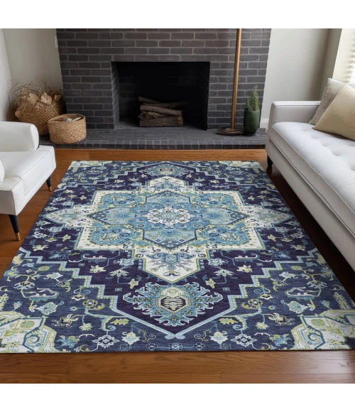 Addison Rugs Chantille Blue ACN1036 9ft. x 12ft. Rect. Rug
