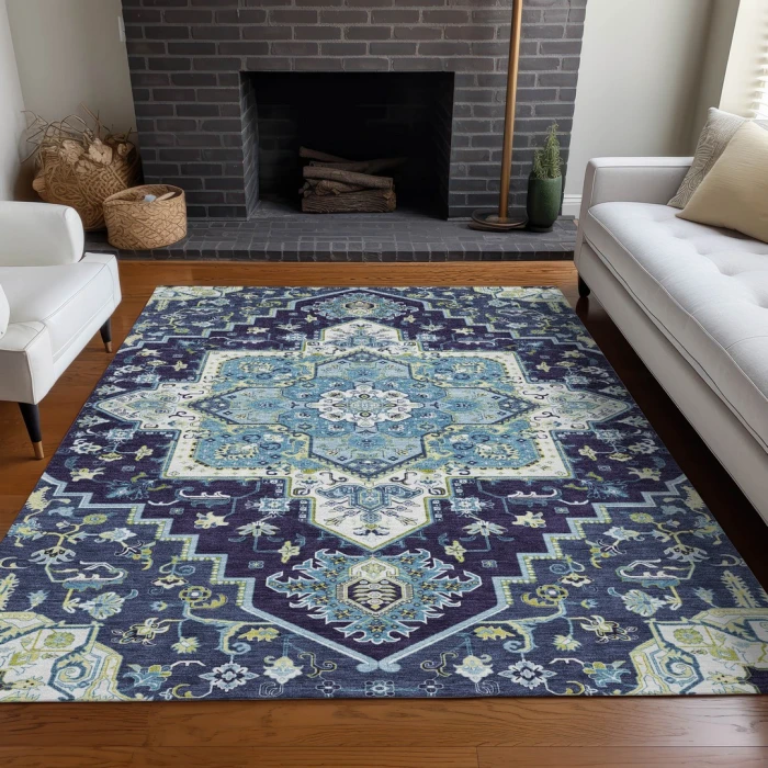 Addison Rugs Chantille Blue ACN1036 8ft. x 10ft. Rect. Rug