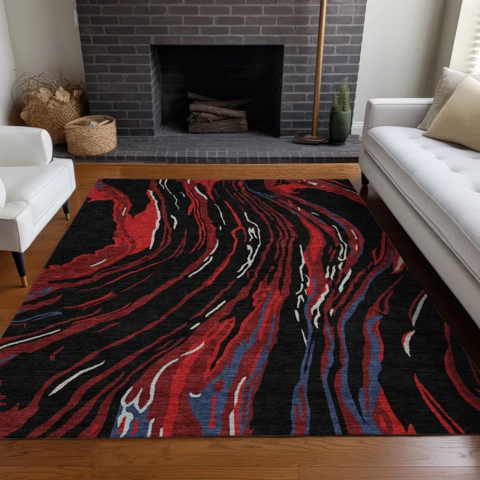 Addison Rugs Chantille Black ACN1037 9ft. x 12ft. Rect. Rug
