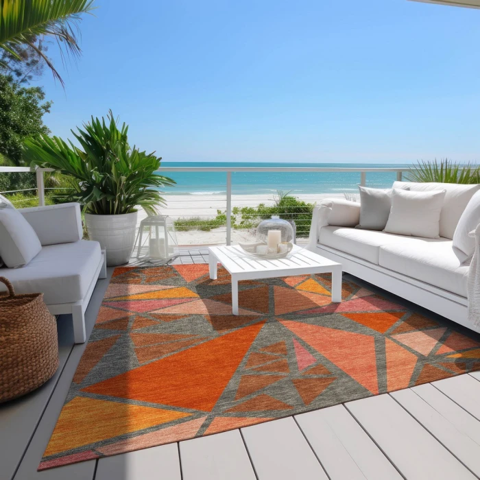 Addison Rugs Chantille Orange ACN1039 5ft. x 7ft.6in. Rect. Rug