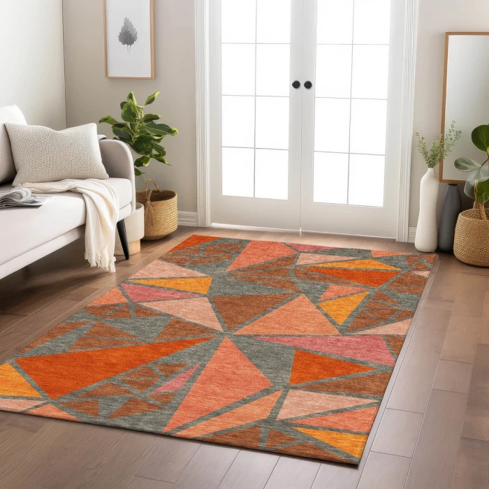 Addison Rugs Chantille Orange ACN1039 5ft. x 7ft.6in. Rect. Rug