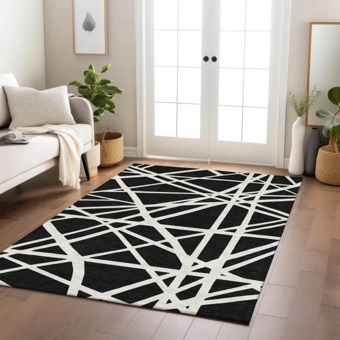 Addison Rugs Chantille Black ACN1040 9ft. x 12ft. Rect. Rug