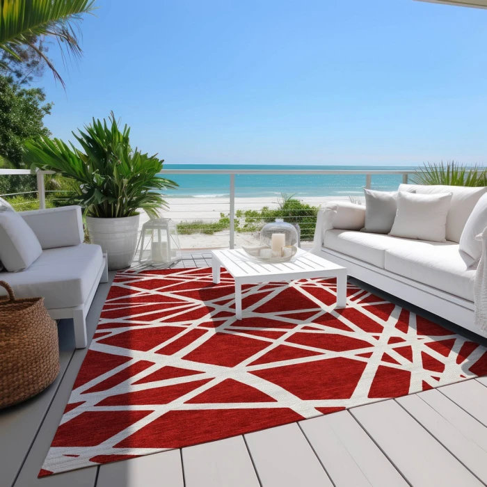 Addison Rugs Chantille Red ACN1040 9ft. x 12ft. Rect. Rug