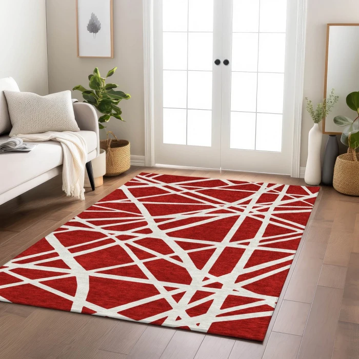 Addison Rugs Chantille Red ACN1040 9ft. x 12ft. Rect. Rug
