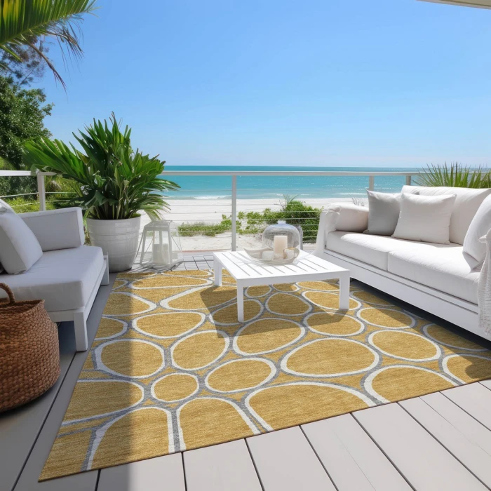 Addison Rugs Chantille Gold ACN1041 8ft. x 10ft. Rect. Rug