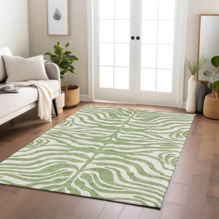 Addison Rugs Chantille Green ACN1042 5ft. x 7ft.6in. Rect. Rug