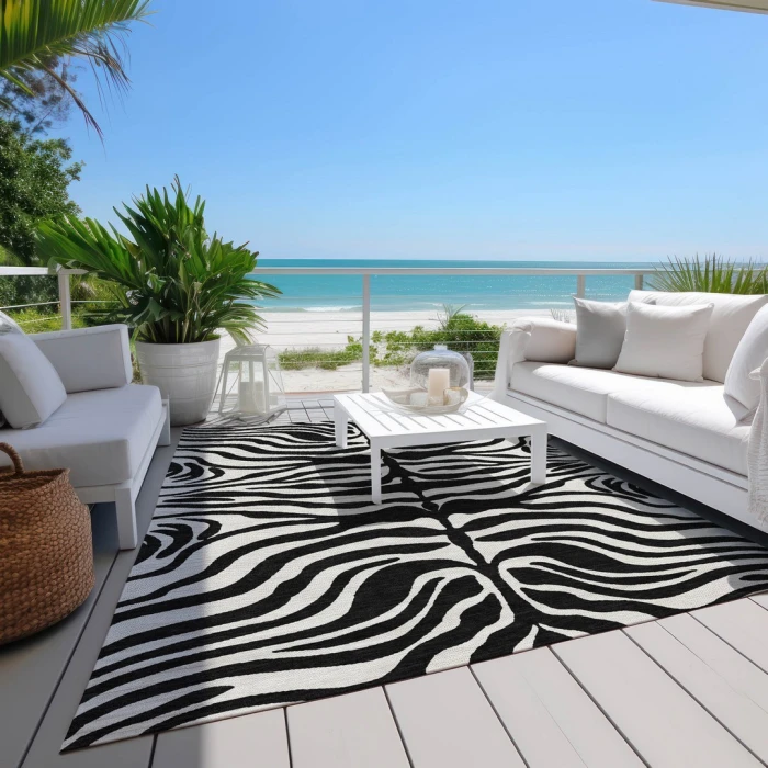 Addison Rugs Chantille Black ACN1042 9ft. x 12ft. Rect. Rug
