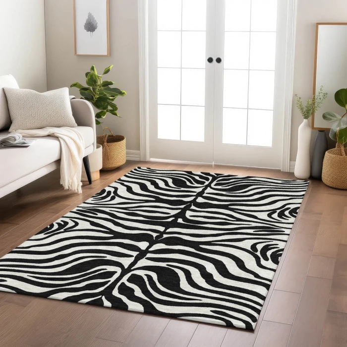 Addison Rugs Chantille Black ACN1042 9ft. x 12ft. Rect. Rug