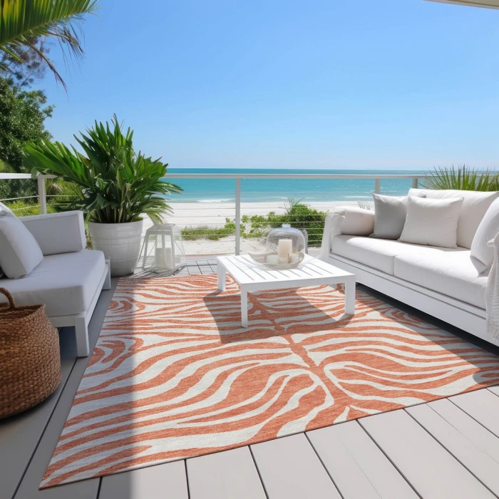 Addison Rugs Chantille Orange ACN1042 8ft. x 10ft. Rect. Rug