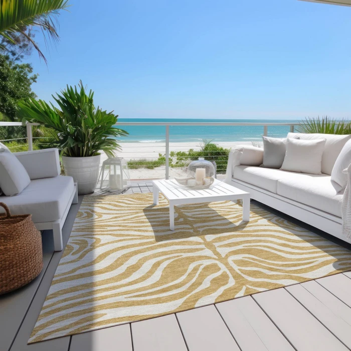 Addison Rugs Chantille Gold ACN1042 8ft. x 10ft. Rect. Rug