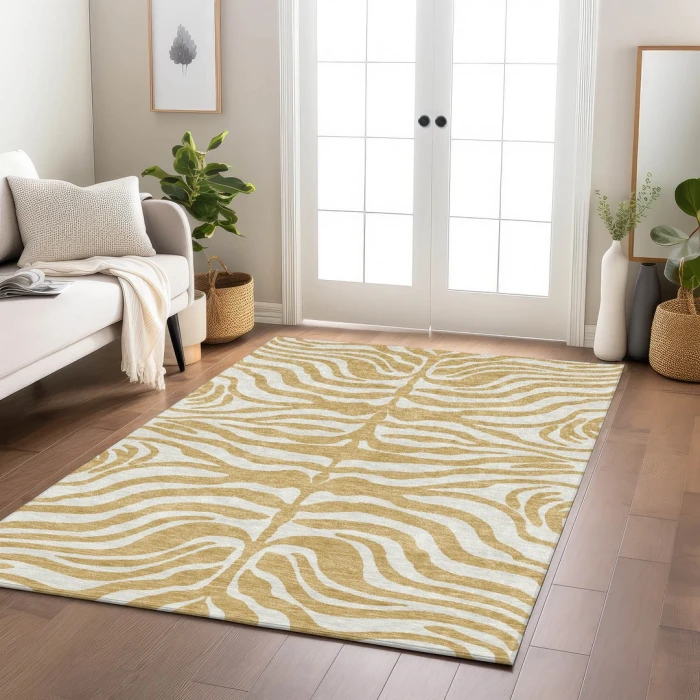 Addison Rugs Chantille Gold ACN1042 8ft. x 10ft. Rect. Rug