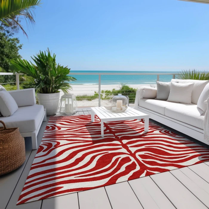 Addison Rugs Chantille Red ACN1042 5ft. x 7ft.6in. Rect. Rug