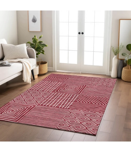 Addison Rugs Chantille Red ACN1044 9ft. x 12ft. Rect. Rug