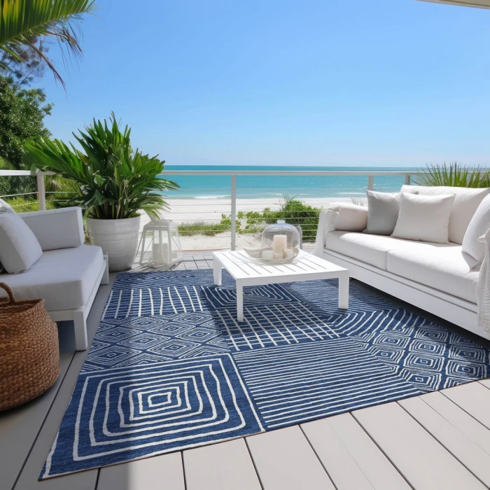 Addison Rugs Chantille Blue ACN1044 8ft. x 10ft. Rect. Rug
