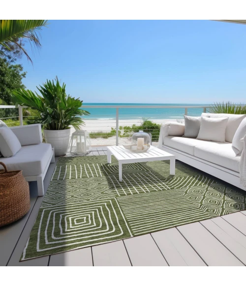 Addison Rugs Chantille Green ACN1044 9ft. x 12ft. Rect. Rug