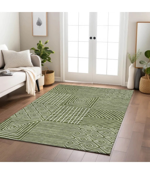 Addison Rugs Chantille Green ACN1044 9ft. x 12ft. Rect. Rug