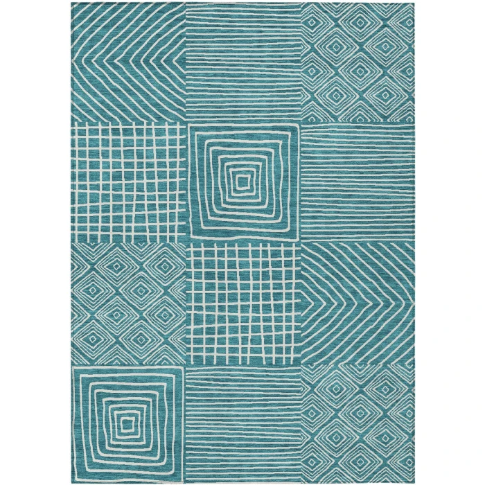 Addison Rugs Chantille Teal ACN1044 5ft. x 7ft.6in. Rect. Rug