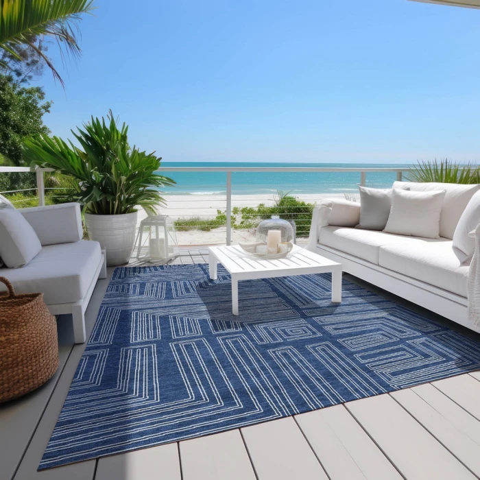 Addison Rugs Chantille Blue ACN1045 8ft. x 10ft. Rect. Rug