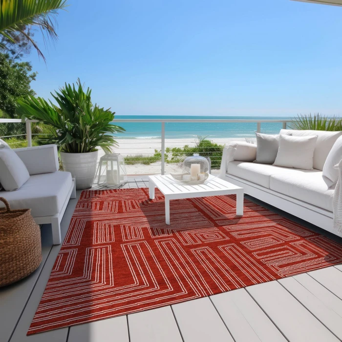 Addison Rugs Chantille Red ACN1045 9ft. x 12ft. Rect. Rug